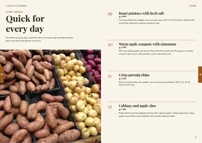 Pages 60–61 of Cookbook for a farm shop – 96 pages