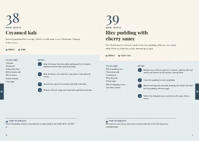 Pages 76–77 of Cookbook for a farm shop – 96 pages