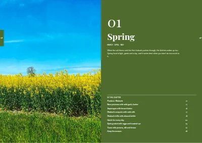 Pages 10–11 of Cookbook for a farm shop – 96 pages