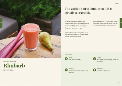Pages 12–13 of Cookbook for a farm shop – 96 pages
