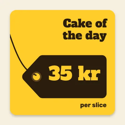 Cake of the day with price