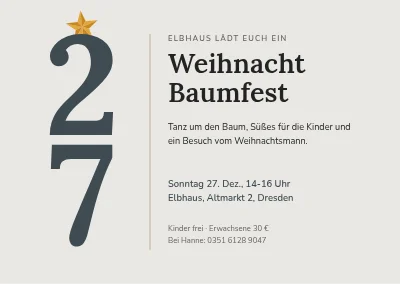 Weihnachtsbaumfest — großes Datum