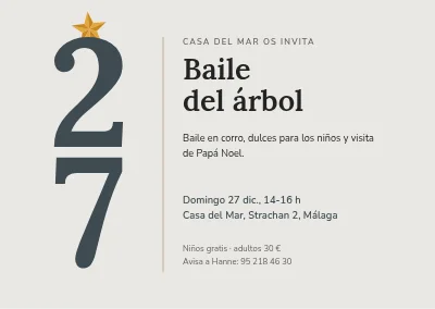 Fiesta del árbol de Navidad — fecha en grande
