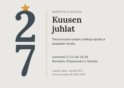 Joulukuusijuhla — iso päivämäärä