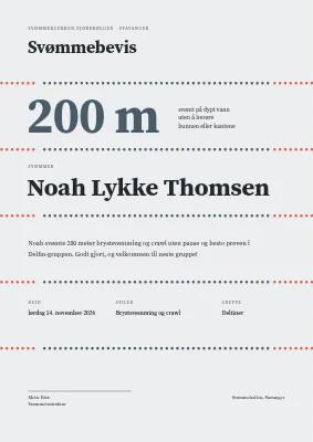 Svømmediplom — 200 meter