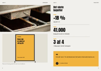 Side 8–9 af Casebog for reklamebureau – 32 sider