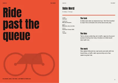 الصفحات 18–19 من Case book for an advertising agency – 32 pages