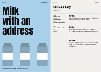 الصفحات 22–23 من Case book for an advertising agency – 32 pages