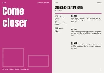 الصفحات 26–27 من Case book for an advertising agency – 32 pages