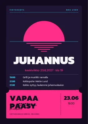 Juhannusaatto rannalla — lippujuliste