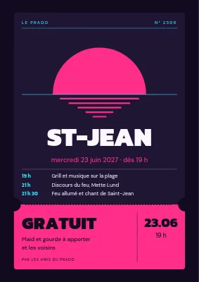 Veille de la Saint-Jean sur la plage — affiche de billetterie