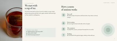 Pages 4–5 of Brochure for a psychology practice – 12 pages