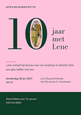 Afscheidsreceptie — bubbels in de nul