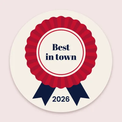 Best in town rosette