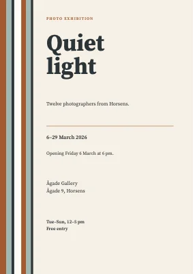 Photo exhibition Quiet light — Horsens