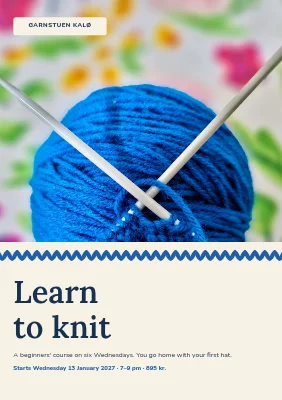 Beginners' knitting course at Kalø