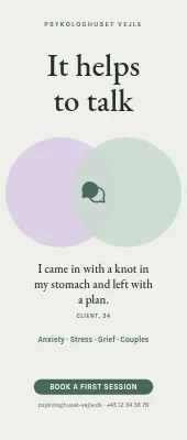 Psychologist roll-up — it helps to talk