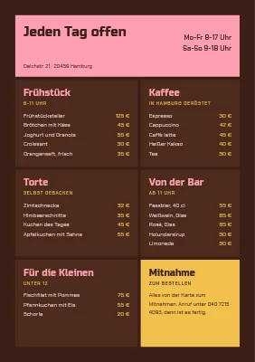 Seite 2 von Hafencafé — Speisekarte mit Fotogitter