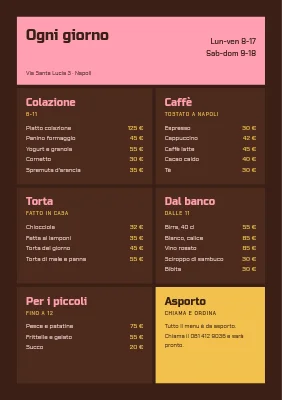 Pagina 2 di Caffè del porto — menu con griglia di foto
