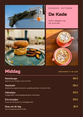 Havencafé — menu met fotoraster