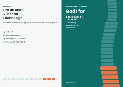 Omslag af Patientguide fra kiropraktor – 16 sider