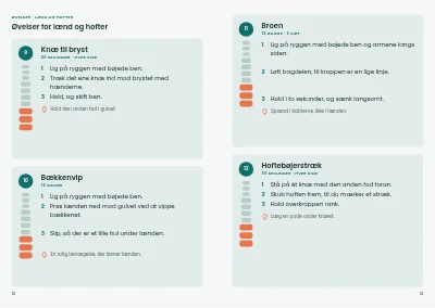Side 12–13 af Patientguide fra kiropraktor – 16 sider