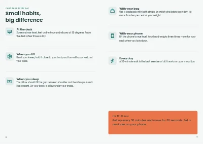 Pages 6–7 of Patient guide from a chiropractor – 16 pages