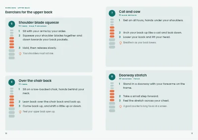 Pages 10–11 of Patient guide from a chiropractor – 16 pages