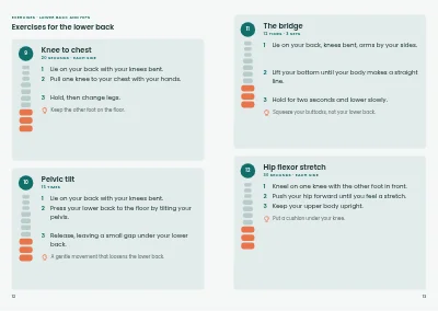 Pages 12–13 of Patient guide from a chiropractor – 16 pages