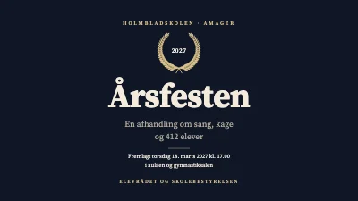 Årsfest på skolen — en afhandling
