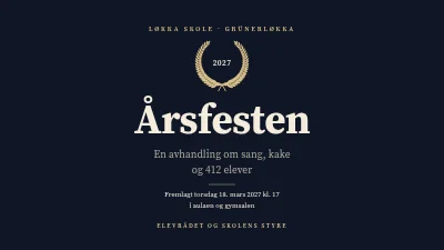 Side 1 av Årlig skolefest — en avhandling