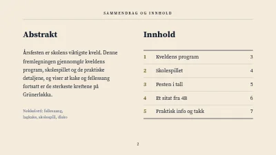 Side 2 av Årlig skolefest — en avhandling