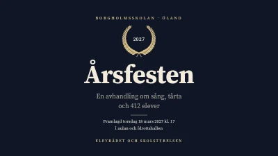 Årlig skolfest — en disputation