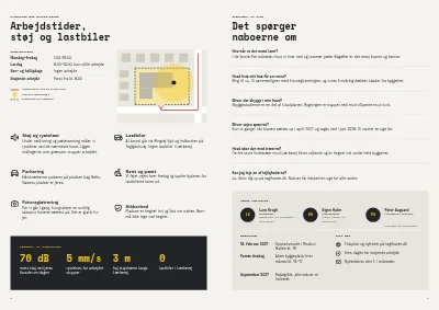 Side 6–7 af Naboinformation om byggeprojekt – 8 sider