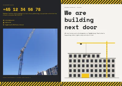Cover of Neighbour information about a building project – 8 pages
