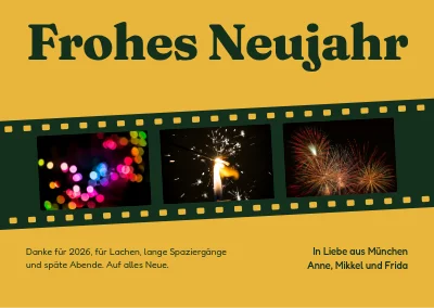 Neujahrskarte — Filmstreifen