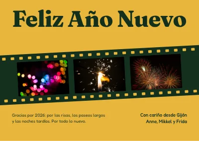 Tarjeta de Año Nuevo — tira de película