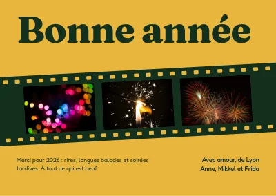 Carte de vœux — pellicule de film
