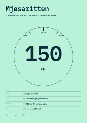 Mosjonsritt — 150 km i ringen