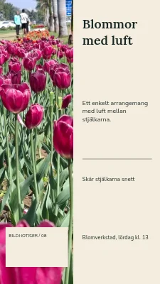 Blommor med utrymme · Två spalter