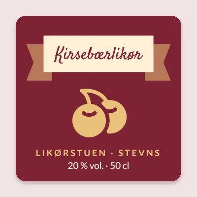 Kirsebærlikør med bånd
