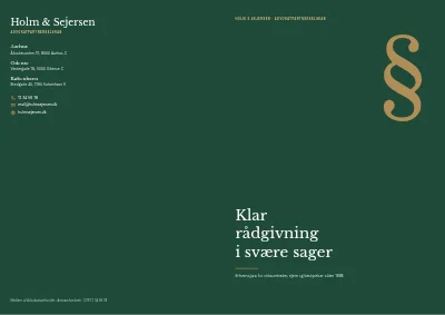 Omslag af Virksomhedsprofil for advokatfirma – 12 sider