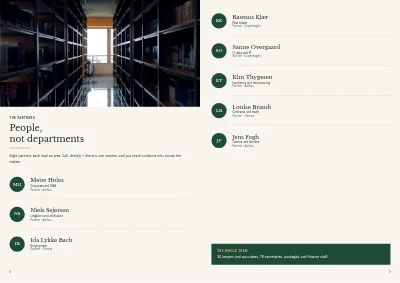 الصفحات 8–9 من Company profile for a law firm – 12 pages