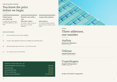 الصفحات 10–11 من Company profile for a law firm – 12 pages