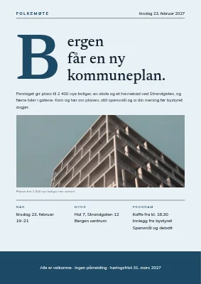 Bymøte om ny lokalplan