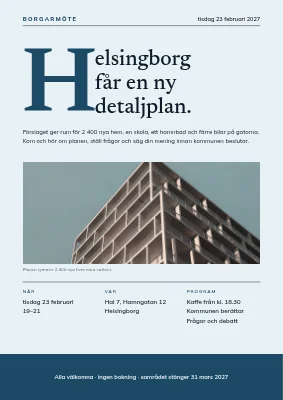Stadsmöte om en ny lokalplan