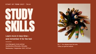 Study skills — talk for pupils