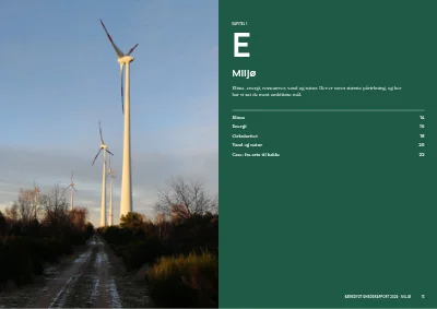 Side 12–13 af Bæredygtighedsrapport for produktionsvirksomhed – 48 sider