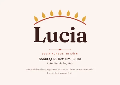 Luciakonzert — Kerzenkrone