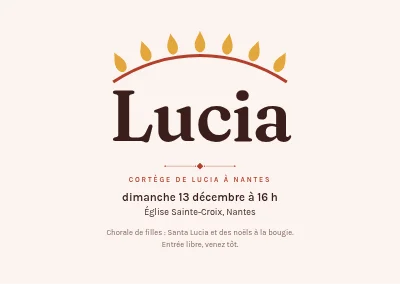 Concert de la Sainte-Lucie — couronne de bougies